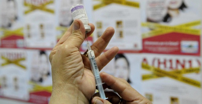 Jornada de vacunación contra la gripe A en El Salvador. EFE