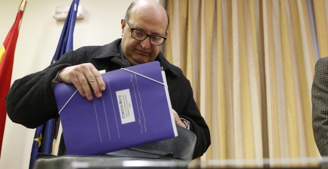 El presidente del Tribunal de Cuentas, Ramón María Álvarez de Miranda, en una comparecencia en el Congreso. EFE