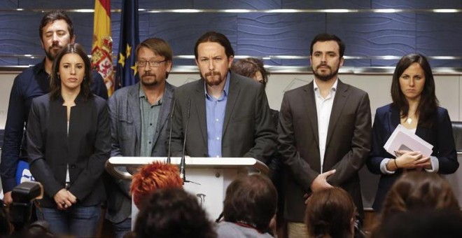 Unidos Podemos anuncia una moción de censura contra Mariano Rajoy. - EFE