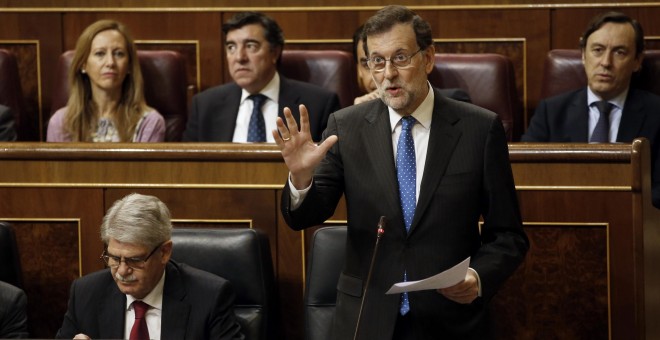 El presidente del Gobierno, Mariano Rajoy, durante una sesión de control al Gobierno. EFE