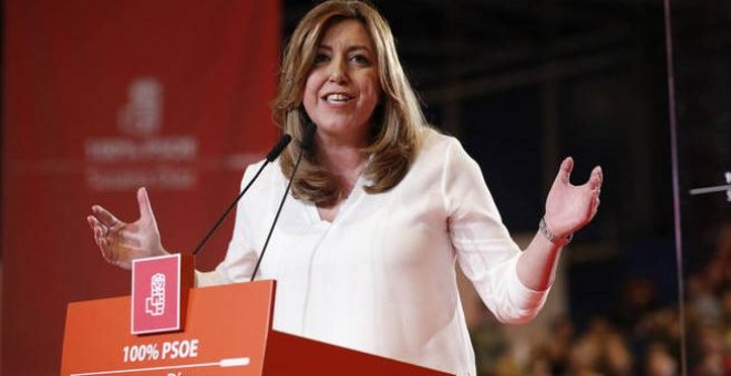 La presidenta de la Junta de Andalucía, Susana Díaz, en un acto de campaña de cara a la primarias del PSOE. EFE