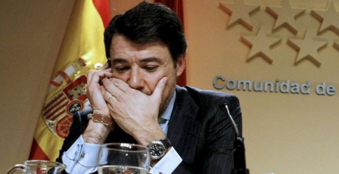 Ignacio González en una rueda de prensa posterior a un Consejo de Gobierno en 2009. /EFE