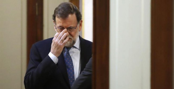 El presidente del Gobierno, Mariano Rajoy, en el Congreso. | JUAN CARLOS HIDALGOS (EFE)