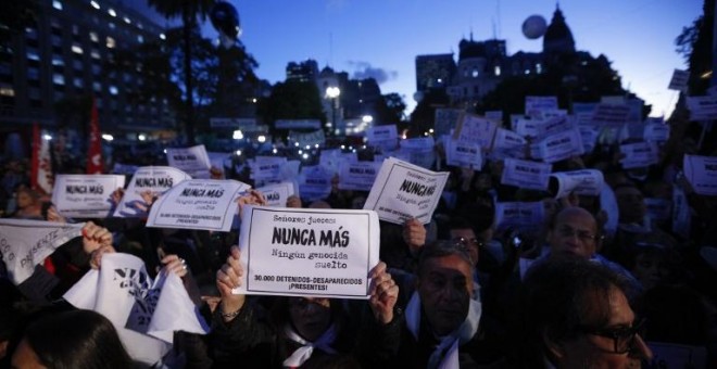 Protesta en Buenos Aires contra la sentencia de la Corte Suprema argentina. - AFP