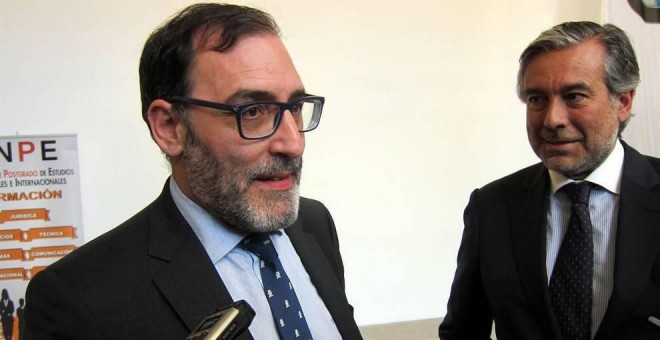 El juez de la Audiencia Nacional Eloy Velasco, y el magistrado Enrique López. E.P.