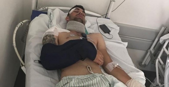 El ciclista herido EUROPA PRESS/BICICLETAS RODRÍGUEZ
