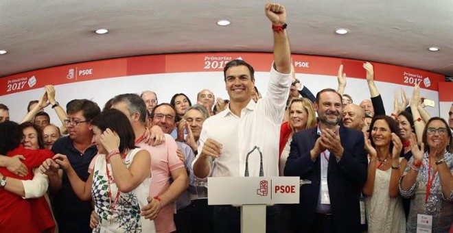 El vencedor de las primarias socialistas, Pedro Sánchez. - EFE