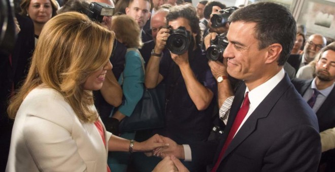 Susana Díaz y Pedro Sánchez. EFE/Archivo