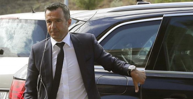 El agente de futbolistas Jorge Mendes a su llegada al Juzgado de Instrucción número 1 de Pozuelo de Alarcón (Madrid). /EFE