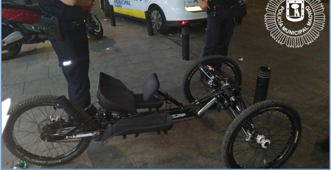 Imagen de la bicicleta robada una vez ha sido recuperada. POLICÍA NACIONAL