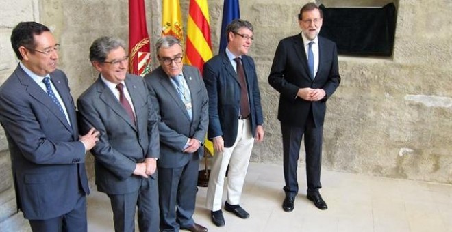 Rajoy durante su visita a Lleida.- EUROPA PRESS