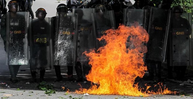 Disturbios en Venezuela.EFE/Miguel Gutiérrez