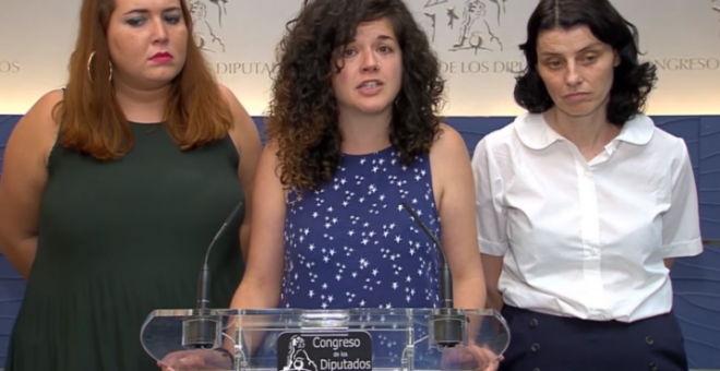 Sofía Castañón durante su intervención en el Congreso de los Diputados./EFE