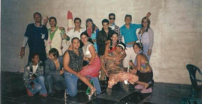 Imagen de la  pandilla que celebró la primera Fiesta Hortera en 1999