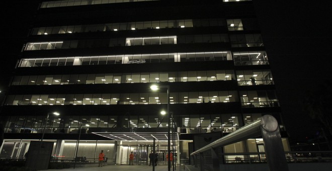Edificio donde se encuentran las oficinas de la empresa española Indra en Buenos Aires, Argentina. EFE/Alberto Ortiz