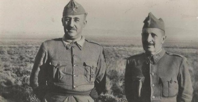 Franco y Dávila, durante la Guerra Civil