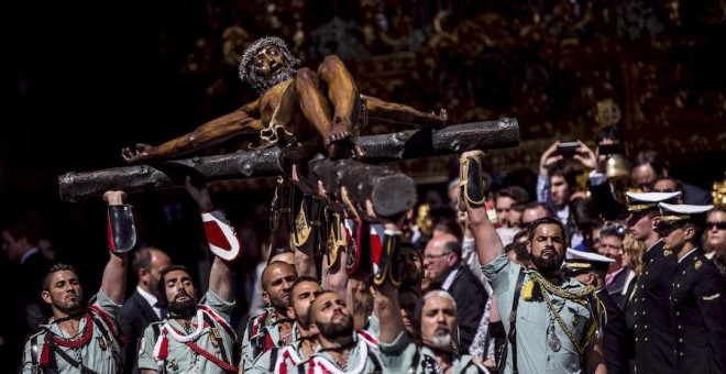 Procesión del Cristo de la Buena Muerte en Málaga.- EFE