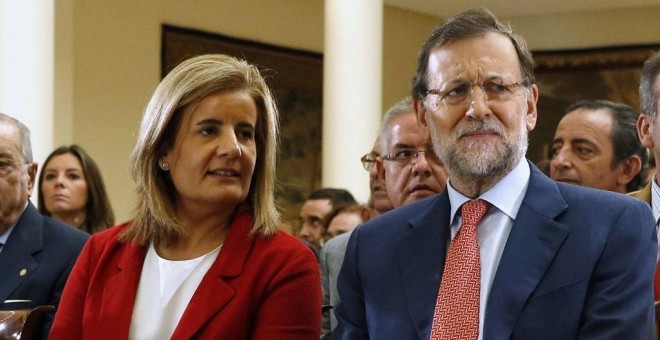 La ministra de Empleo, Fátima Báñez, y el presidente del Gobierno, Mariano Rajoy, llevan meses alardeando de la recuperación del mercado de trabajo.