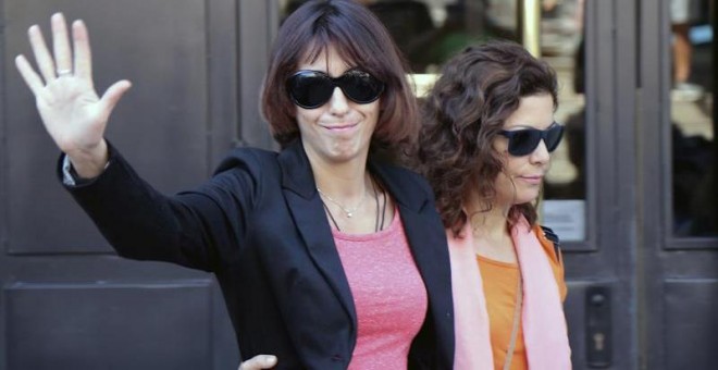 Juana Rivas a su llegada al juzgado de Granada para declarar / EFE
