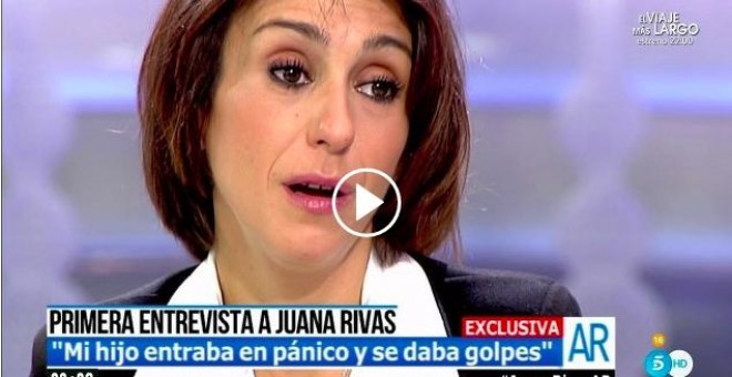 Juana Rivas en un momento de su participación en el programa de Ana Rosa en Tele5