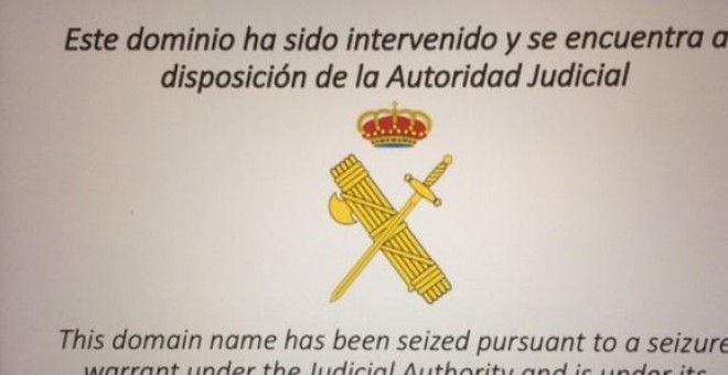 Pantalla que ha aparegut a diferents dispositius quan s'intentava accedir a la pàgina web de l'Assemblea Nacional Catalana