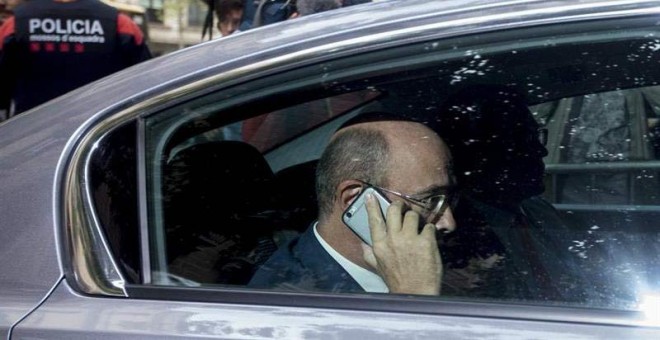 El coronel de la Guardia Civil Diego Pérez de los Cobos, a su llegada a la reunión de mandos policiales que la Fiscalía ha convocado para coordinar las actuaciones encaminadas a evitar el 1 de octubre. | QUIQUE GARCÍA (EFE)