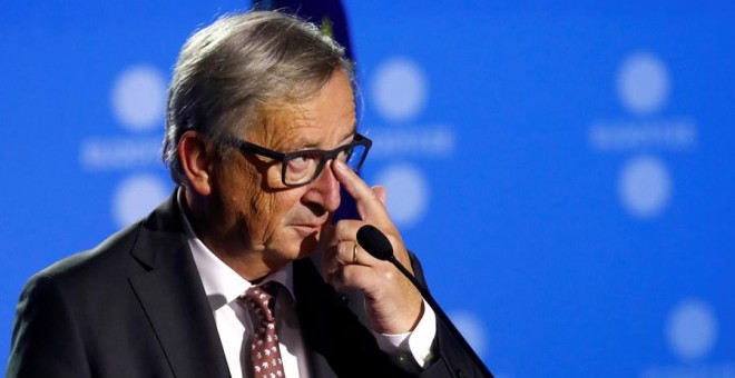 Juncker, en Tallín este viernes. REUTERS/Ints Kalnins