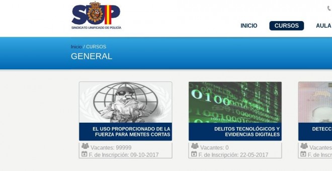 El curso 'El uso proporcionado de la fuerza para mentes cortas', que La Nueve, el grupo español vinculado a Anonymous, ha insertado entre la formación que imparte el Sindicato Unificado de Policía (SUP).