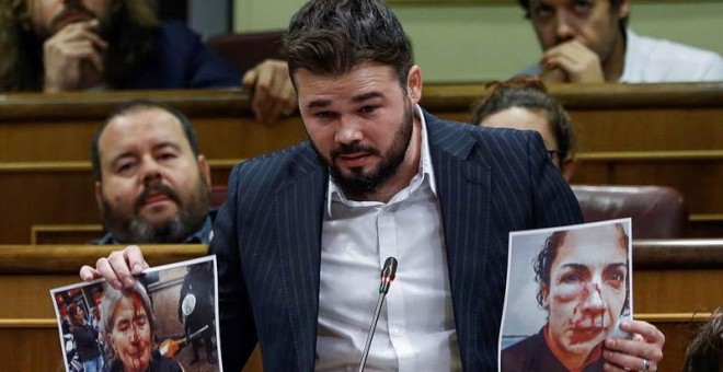 Gabriel Rufián en el Congreso. | EFE