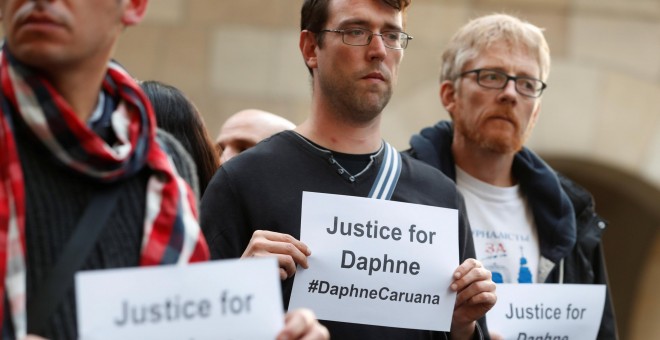 Ciudadanos malteses pidiendo justicia para Caruana. /REUTERS