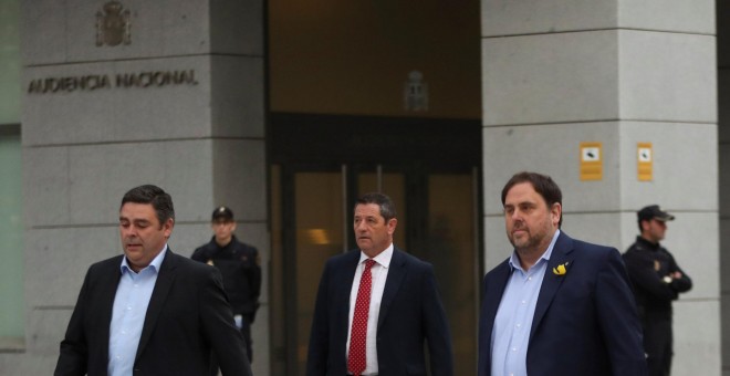 El exvicepresidente catalán Oriol Junqueras a su llegada a la Audiencia Nacional. REUTERS/Susana Vera