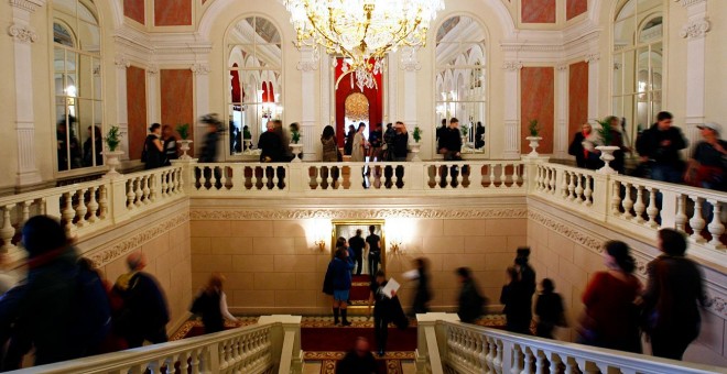 El interior del Teatro Bolshoi en Moscú. REUTERS