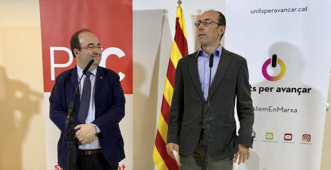 Miquel Iceta (PSC) y Oriol Molins (Units per Avançar). E.P.