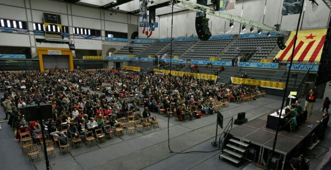 Vista de la Asamblea de la CUP en Granollers (Barcelona).