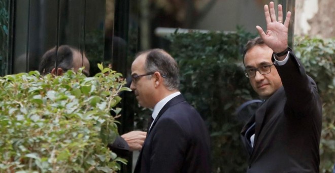 Jordi Turull y Josep Rull a su llegada a la Audiencia Nacional el pasado 2 de noviembre. EFE/Fernando Alvarado