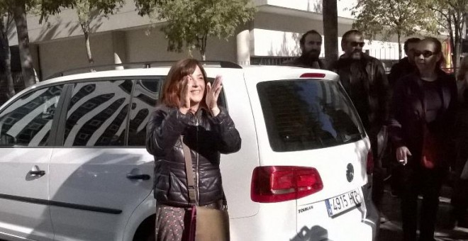 Isabel Tejero, a su llegada al juzgado.- TWITTER