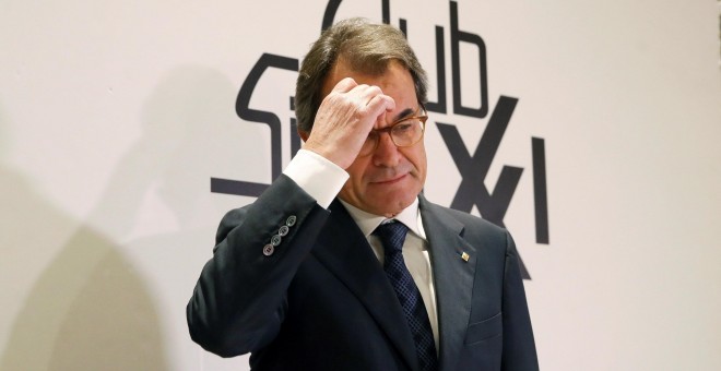 El expresident de la Generalitat Artur Mas antes de participar en un coloquio organizado por el Club Siglo XXI. EFE/JuanJo Martin