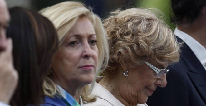 Concepción Dancausa, delegada del Gobierno en Madrid y la alcaldesa de Madrid, Manuela Carmena. /EFE