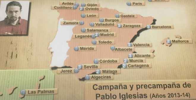 Mapa presentado por Riobóo en la comisión del Senado sobre financiación de partidos.