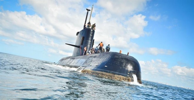 Fotografía sin fecha cedida por la Armada Argentina que muestra el submarino de la Armada desaparecido.EFE/Armada Argentina