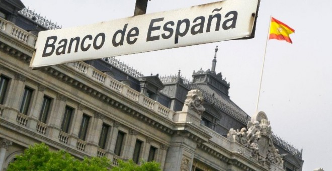 El edificio del Banco de España visto desde la entrada de la estación del metro del mismo nombre. AFP/Dominique Faget