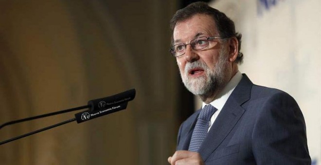 Mariano Rajoy en un desayuno informativo del Fórum Europa, en Madrid. | CHEMA MOYA (EFE)