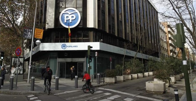 Sede nacional del PP en la calle Génova de Madrid. E.P.