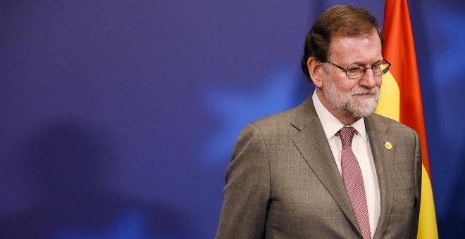 El presidente del Gobierno, Mariano Rajoy, en la reunión del Consejo Europeo, el pasado viernes, en Bruselas. REUTERS/Riccardo Pareggiani