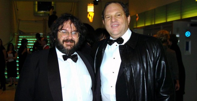 Peter Jackson junto a Harvey Weinstein.