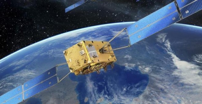 Fotografía facilitada por la Agencia Espacial Europea (ESA) del sistema de navegación por satélite Galileo. EFE