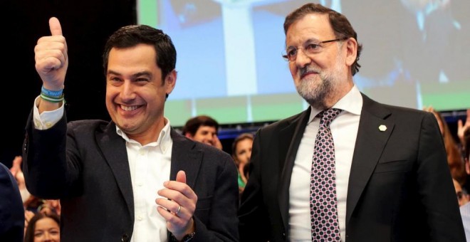 Juan Manuel Moreno Bonilla y Mariano Rajoy en una imagen de archivo. EFE