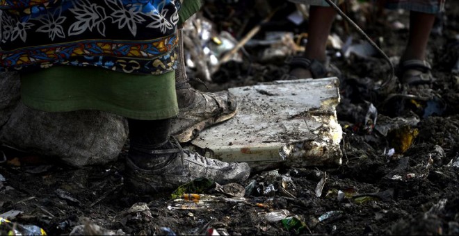 Vertedero de Ghazipur, en Nueva Delhi, India, en agosto de 2014. CHANDAN KHANNA / AFP