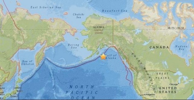 El epicentro del terremoto se ha localizado a 278 kilómetros al sureste de la ciudad de Kodiak.