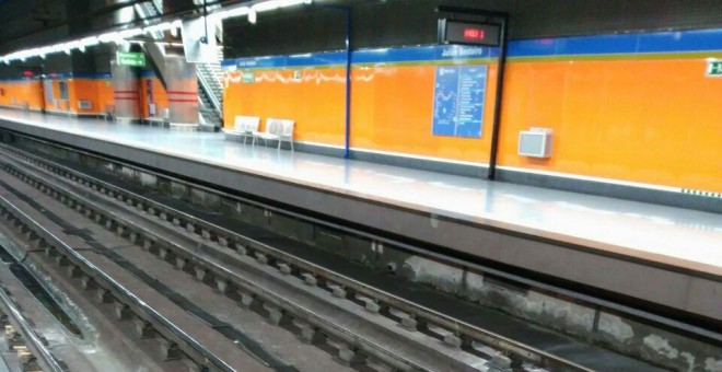 Estación de Julián Besteiro de la Línea 12 de Metro de Madrid. / @lentosur12